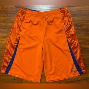 Vintage AND1 Basketball Shorts Mens XL Orange Silky Shiny Dazzle Y2K 90s Baggy